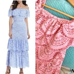 Gianni Bini Lace Crocheted Laney Midi Dress